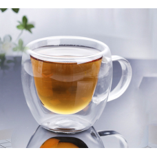 Чашка подвійне скло Овал 100мл.