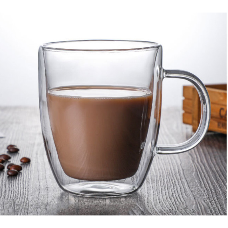 Чашка подвійне скло Пряма 330мл.