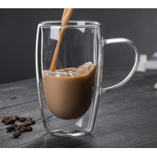 Чашка подвійне скло Овал 420мл.