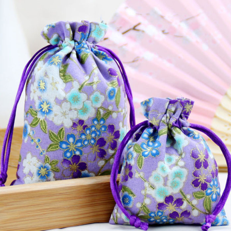 Мішечок х\б Квіти вишні Бузковий Мішечок х\б Квіти вишні Бузковий