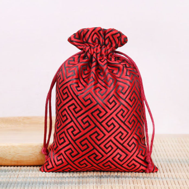 Мішечок парчовий Решітка Червоний