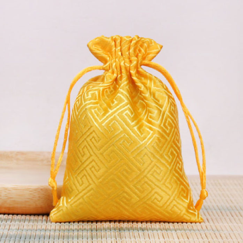 Мішечок парчовий Решітка Жовтий Мішечок парчовий Решітка Жовтий