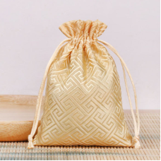 Мішечок парчовий Решітка Бежевий