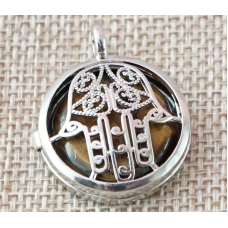 Кулон що відкривається Хамса, вставка Тигрове око