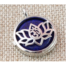 Кулон що відкривається, ОМ в лотосі, вставка Лазурит