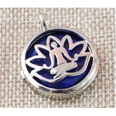 Кулон що відкривається, Йога в лотосі, вставка Лазурит