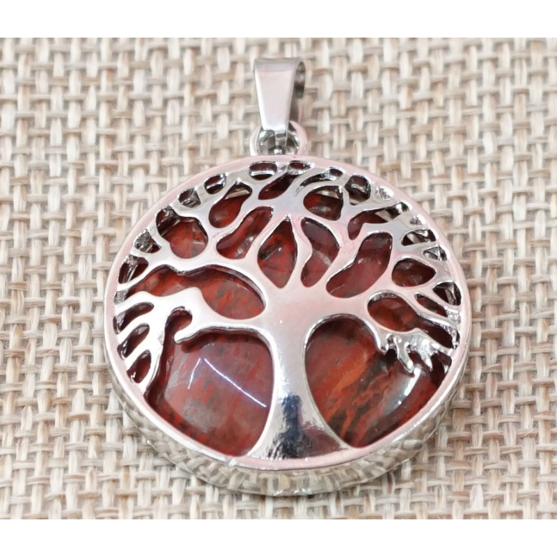 Кулон Дерево Життя вставка Червона яшма