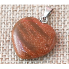 Кулон кам“яний Серце Червоний авантюрин