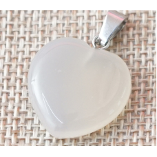 Кулон кам“яний Серце Сірий агат