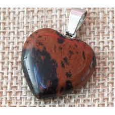 Кулон кам“яний Серце Коричневий обсидіан