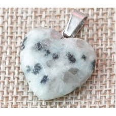 Кулон кам“яний Серце Яшма Ківі