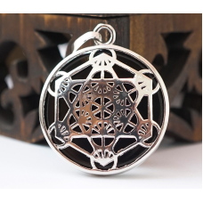 Кулон Метатрон вставка Чорний обсидіан