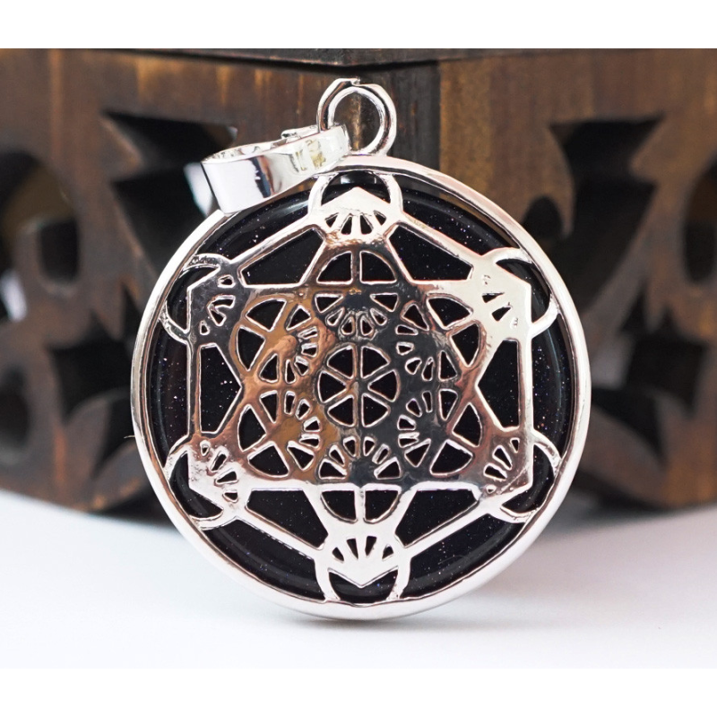 Кулон Метатрон вставка Синій авантюрин