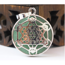 Кулон Метатрон вставка Зелений авантюрин