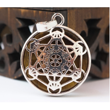 Кулон Метатрон вставка Тигрове око