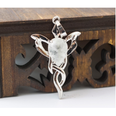 Кулон Кадуцей вставка Гірський кришталь