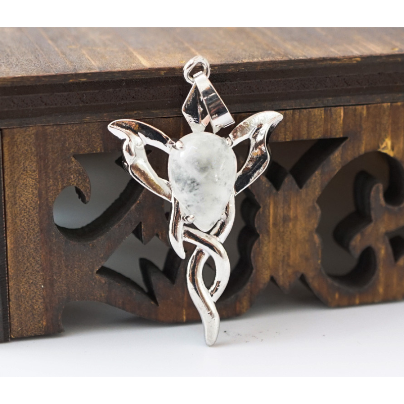 Кулон Кадуцей вставка Гірський кришталь Кулон Кадуцей вставка Гірський кришталь