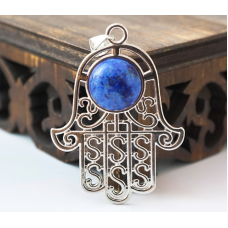 Кулон Хамса вставка Лазуріт