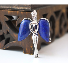 Кулон Ангел з кам“яними крилами вставка Лазуріт
