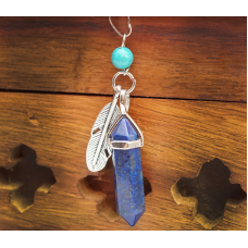 Кулон Перо вставка Лазуріт