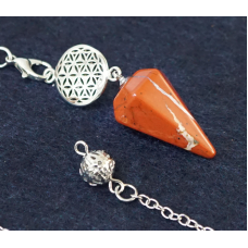 Маятник кам“яний Квітка життя Червона яшма