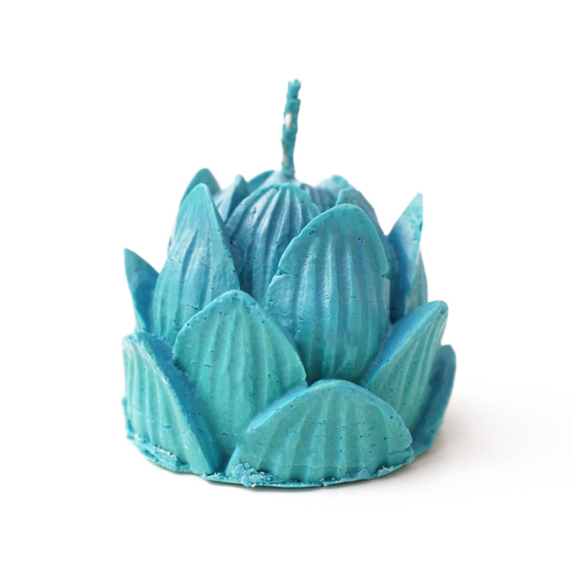 Свічка Лотос блакитна Свічка Лотос блакитна