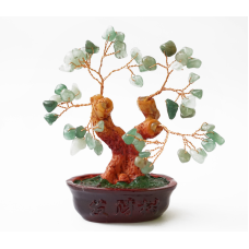 Дерево Щастя з камінням Зелений авантюрин