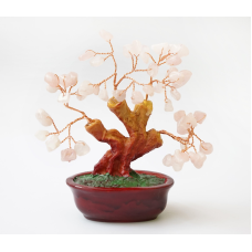 Дерево Щастя з камінням Рожевий кварц