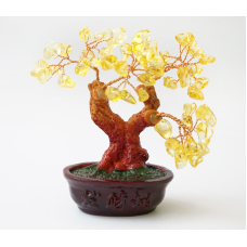 Дерево Щастя з камінням Цитрін