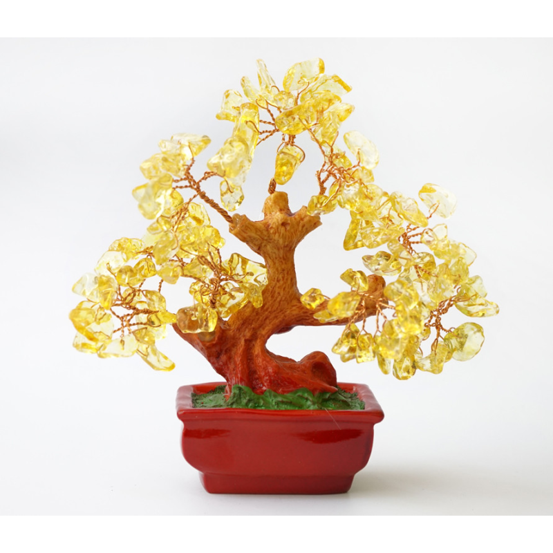 Дерево Щастя з камінням Цитрін
