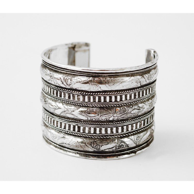 Браслет Гармошка Білий метал