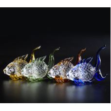 Набір чотири рибки кольорове скло