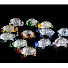 Набір дванадцять черепашок кольорове скло