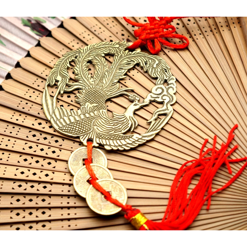 Підвіска з пензликом Фенікс + 3 монети