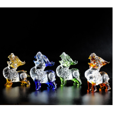 Набір 4 Піяо кольорове скло