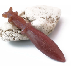 Ніж магічний Полуничний кварц