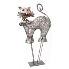 Кіт на тонких ніжках металевий