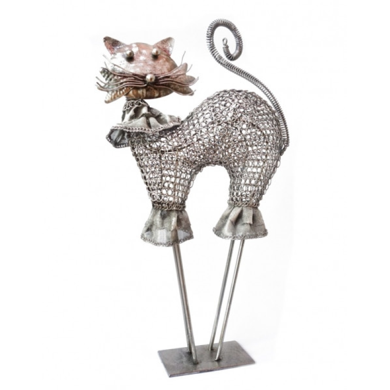 Кіт на тонких ніжках металевий