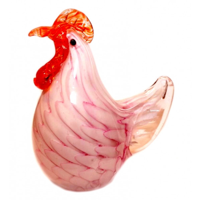 Півень кольорове лите скло