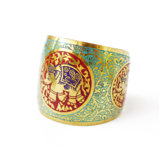 Браслет Скоба кольоровий Слоник вигнутий Блакитний