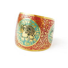 Браслет Скоба кольоровий Слоник вигнутий Червоний