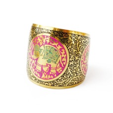 Браслет Скоба кольоровий Слоник вигнутий Чорний