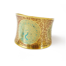 Браслет Скоба кольоровий Павич увігнутий Червоний