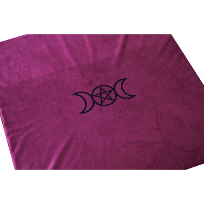 Скатертина оксамит Вікка бордова ФЛОК