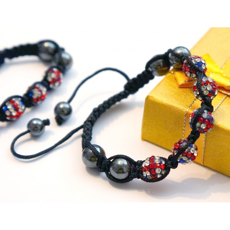 Браслет Шамбала Сині самоцвіти V601 №2