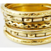 Комплект із 7 браслетів кільце Дуті жовтий метал