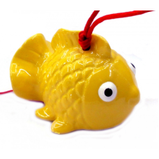 Рибка - керамічний дзвіночок Фурін Жовтий