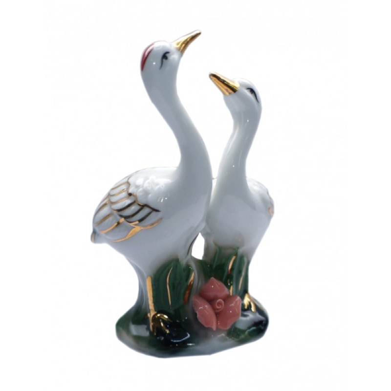 Дві чаплі разом фаянс