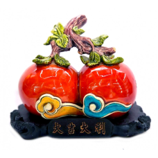 Два персики на гілці полістоун строкатий