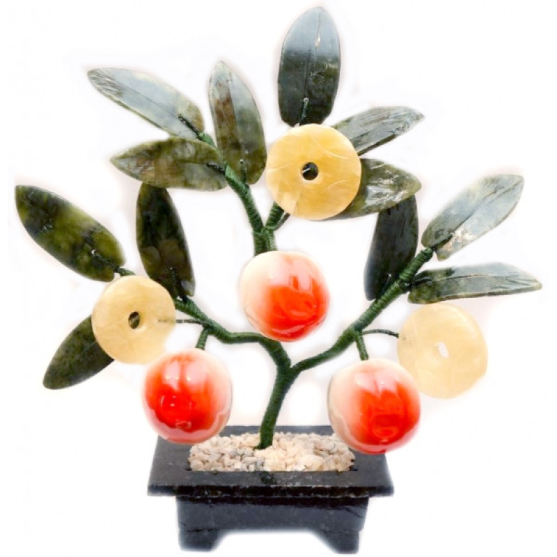 Дерево щипці 3 персики + 3 монеті А295 Дерево щипці 3 персики + 3 монеті А295